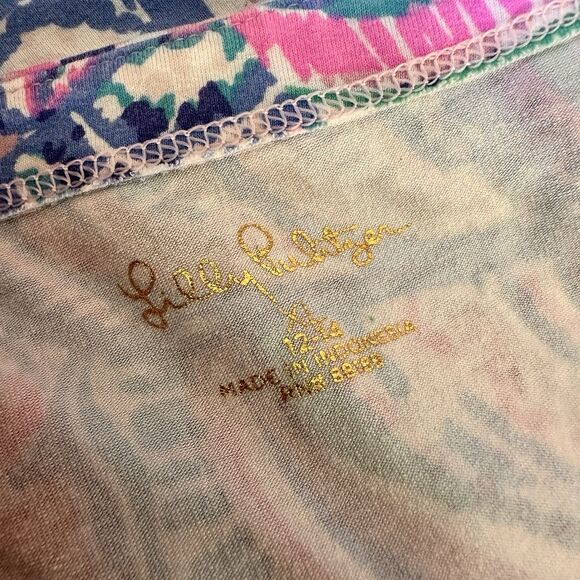 Lilly Pulitzer Mini Sofie Ruffle Happy As A Clam Dress Girls Size XL 12-14 - Picture 5 of 6